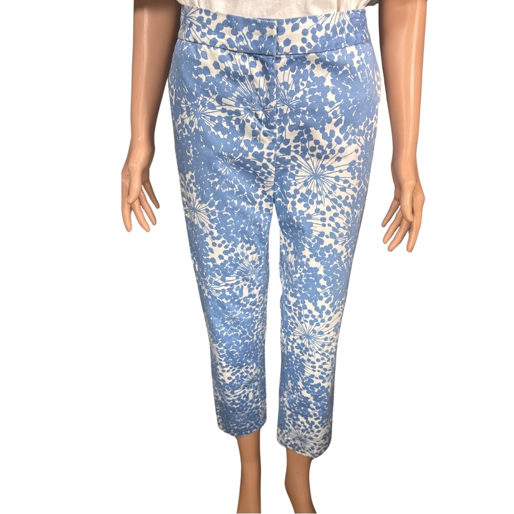 Boden Cotton Powder Blue Dandelion Print Pants‎ – Size 6R